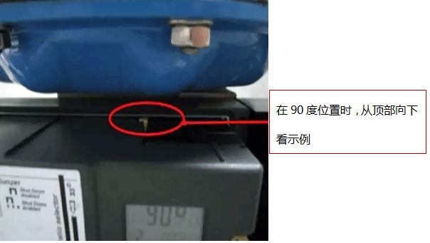 頂部向下觀察SIPART PS2旋轉(zhuǎn)角度 頂部向下觀察SIPART PS2旋轉(zhuǎn)角度