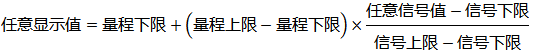 計(jì)算某輸入信號(hào)對(duì)應(yīng)的顯示值的換算公式 計(jì)算某輸入信號(hào)對(duì)應(yīng)的顯示值的換算公式