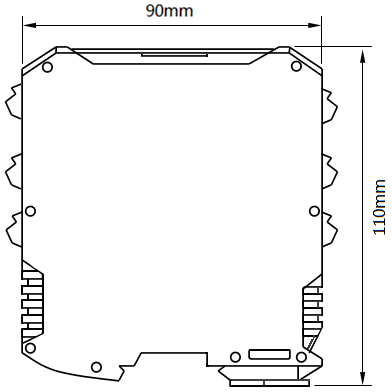 4路開關量輸出遠程I/O模塊外形尺寸 4路開關量輸出遠程I/O模塊外形尺寸