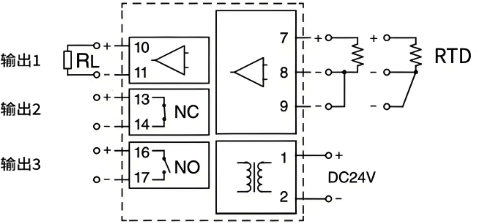 熱電阻信號報(bào)警設(shè)定器接線圖